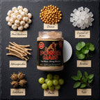 Power Mass herbal ingredients - ashwagandha, brahmi, gokshura, amla, tulsi