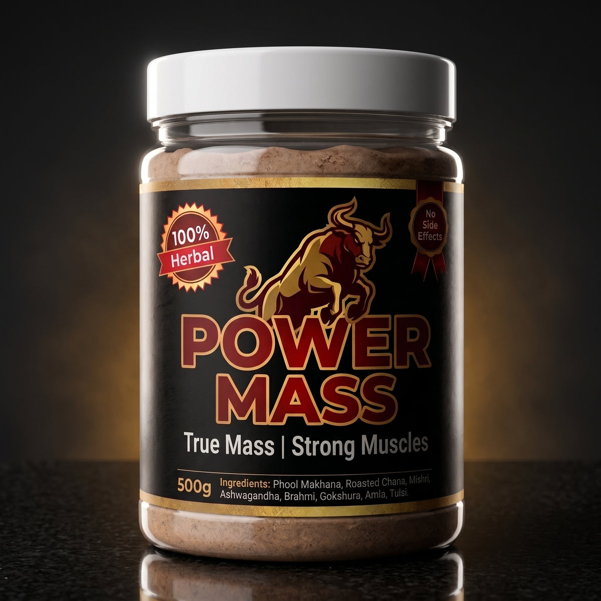 Power Mass natural mass gainer jar, studio shot