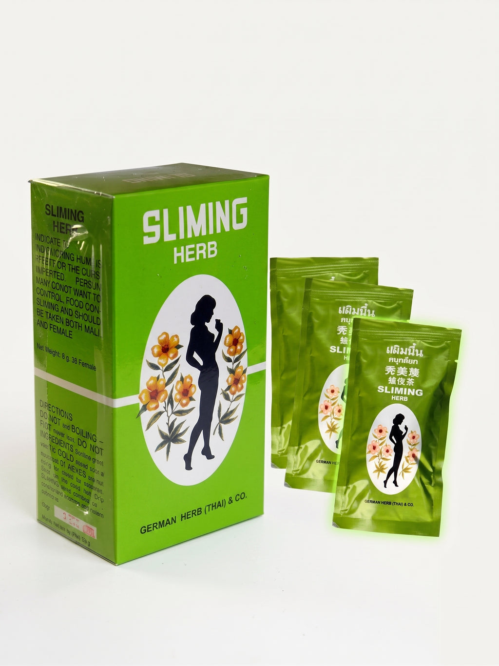 Sliming Herb Tea box with three sachets, gallery hero